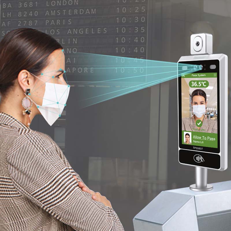 NON CONTACT TEMPERATURE MEASURING AND FACIAL RECOGNITION